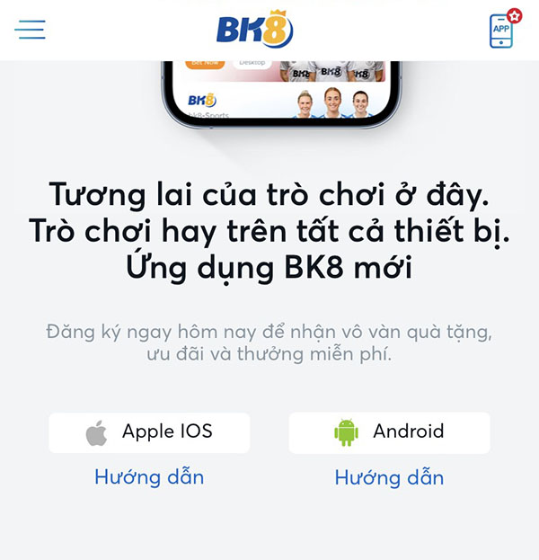 tài ứng dụng Bk8